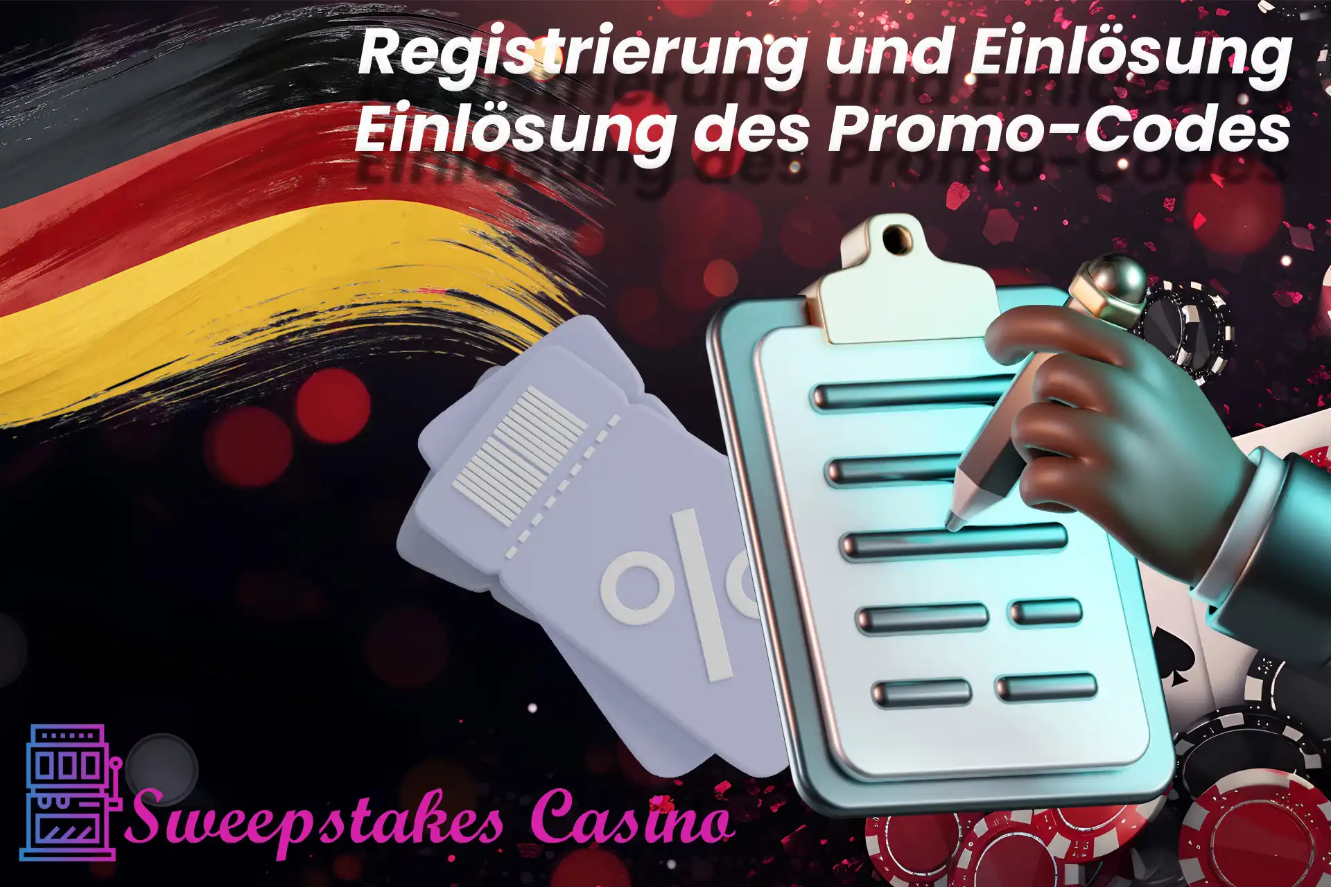 Registrieren Sie sich bei SweepStakes Casino und erhalten Sie attraktive Boni, indem Sie den Promo-Code eingeben.